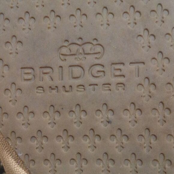 Bridget Shuster tan cheetah heart slides sandals Sz 8 EUC - Picture 10 of 11